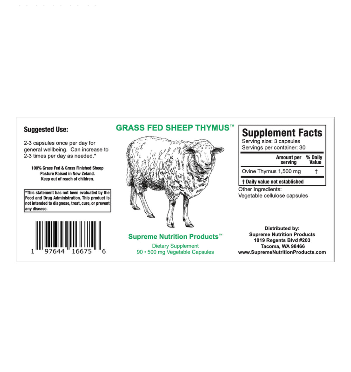 Grass Fed Sheep Thymus